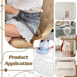 5 ярд хлопчатобумажной ткани с вышитыми цветами&nbsp;DIY-FG0008-61