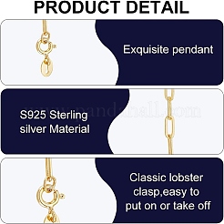 1шт 925 удлинитель цепи из стерлингового серебра&nbsp;STER-BC0002-62G