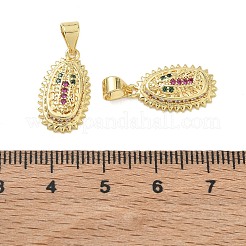 Pendentifs en laiton avec zircon cubique micro pavé&nbsp;CU-CBAD360-12G-01