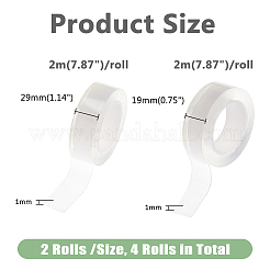 4 рулон двухсторонней прозрачной акриловой клейкой ленты AJEW-DC0001-43