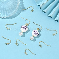 Латунные крючки для сережек&nbsp;XGR0137G-155G