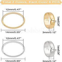 12 шт. 2-х цветные рамки из нержавеющей стали 304 STAS-UN0023-58