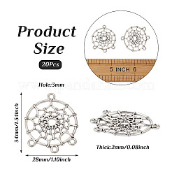 Тибетский стиль компоненты сплава люстра соединения&nbsp;TIBE-TAG0001-01