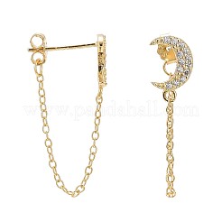 925 стерлингового серебра серьги стержня&nbsp;EJEW-AA00271-08G