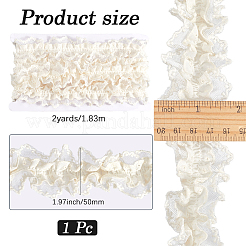 Хлопковая плиссированная эластичная кружевная лента OCOR-WH20006-30B