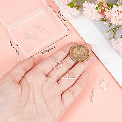 4 шт. 925 застежки-тоггл из стерлингового серебра STER-BBC0007-48A