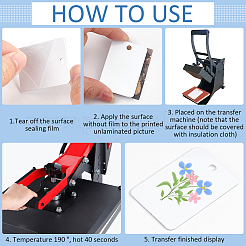 30 шт. пустые двухсторонние алюминиевые подвески с термопереносом&nbsp;DIY-BC0012-89D