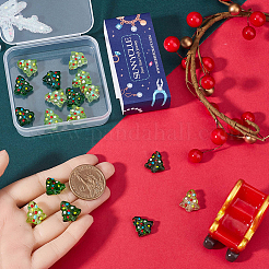 20 шт. 2-х цветные стеклянные бусины ручной работы с выпуклыми краями LAMP-SC0001-36