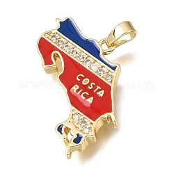 Pendentifs en laiton zircon cubique transparent&nbsp;KK-C263-31C-G