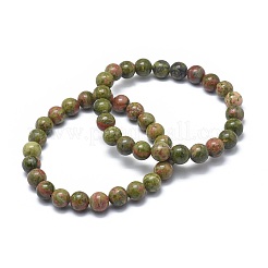 Braccialetti branello stirata Unakite naturali&nbsp;X-BJEW-K212-A-006