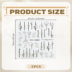 Наклейки для ногтей с тиснением 5d pet&nbsp;AJEW-WH0816-215