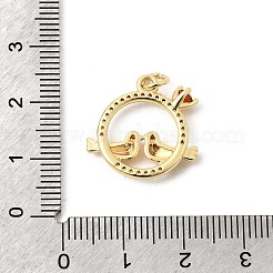 Pendentifs de zircone cubique en laiton micro pavé saint valentin&nbsp;KK-D237-04G-02