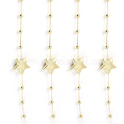 Абс пластика имитация жемчуга бисером отделка гирляндой AJEW-CJ0006-01A