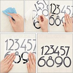 Superfinding 8 лист 2 стиля наклейки для домашних животных светоотражающие самоклеящиеся виниловые водонепроницаемые 0-9 числа diy украшения для почтового ящика DIY-FH0002-78