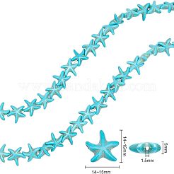 10 нити синтетических бирюзовых бусин нити G-OC0002-12