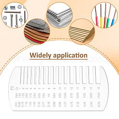 1 шт. прямоугольный измеритель толщины акриловой кожи&nbsp;TOOL-BC0003-38