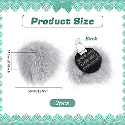 Clip de hebilla para zapatos de piel sintética de visón&nbsp;AJEW-WH0248-670B