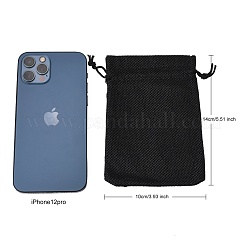 Мешки мешка шнурка упаковки мешка мешка имитационные полиэфирные&nbsp;X-ABAG-R005-14x10-09