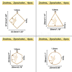 16 шт. 8-х стилевые полые подвески из сплава FIND-OC0001-36