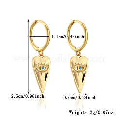 S925 серьги-кольца в форме сердца с глазом из стерлингового серебра DL4176