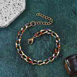 Браслеты из витой цепочки из нержавеющей стали 304 для женщин&nbsp;BJEW-F488-10G