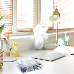 2 шт. 4-секционный прозрачный акриловый ящик для хранения минифигурок&nbsp;ODIS-WH0079-057