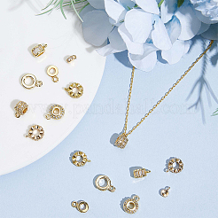 16 pz. 8 stili di ganci per tubi in ottone con zirconia cubica&nbsp;KK-HY0004-44