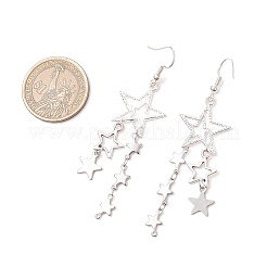 Серьги-подвески в форме звезды из нержавеющей стали 304 EJEW-TA00624