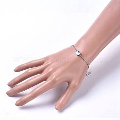 Braccialetti di perline occhio di malocchio lampwork fatti a mano&nbsp;BJEW-JB04462-01