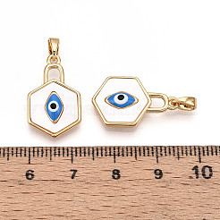 Подвески из натуральной ракушки в латуни с шестигранной головкой KK-N258-06G