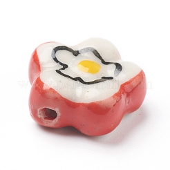 Perline di uova in camicia di fiori di porcellana fatti a mano&nbsp;PORC-J008-02