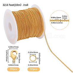 Набор для самостоятельного изготовления латунных цепочек-браслетов и ожерелий DIY-SP0001-11G