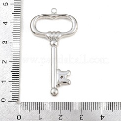 304ステンレスペンダント  キーホルダーキー  ステンレス鋼色  45.5x24x3.5mm  穴：2mm&nbsp;SA-CBA7A79-03P