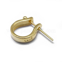 925スターリングシルバーペンダントベイル  s925スタンプあり  ゴールドカラー  10x8x2.5mm  ピン：15.5x0.4mm&nbsp;STER-L057-081A-G