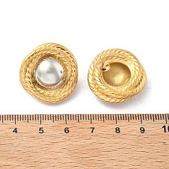 Серьги-гвоздики из нержавеющей стали 304 EJEW-D319-10G