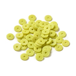 Бусины из полимерной глины , для поделок ювелирных изделий, Диск / плоские круглые, Heishi бусы, зеленый желтый, 8x1 мм, отверстие : 1.5 мм, около 10000 шт / упаковка