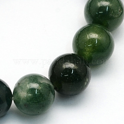 Natural Moss Agate Round Beads Strands, 12.5mm, Hole: 1.5mm, about 30pcs/strand, 15.1 inch