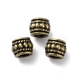 Perline in lega stile tibetano,  cadmio& piombo libero, colonna, bronzo antico, 8x6.5mm, Foro: 4 mm