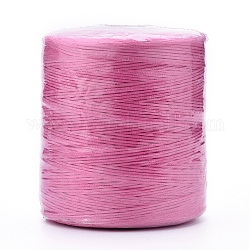 Gewachste Polyesterschnur für die Schmuckherstellung, Wohnung, neon rosa , 0.7 mm, ca. 743.65 Yard (680m)/Rolle
