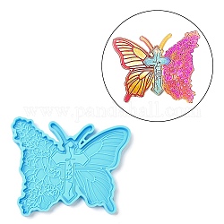 Butterfly DIY Pendant Silicone Molds, Resin Casting Molds, for UV Resin & Epoxy Resin Jewelry Making, Cross, 85x107x7mm, Hole: 3.2mm