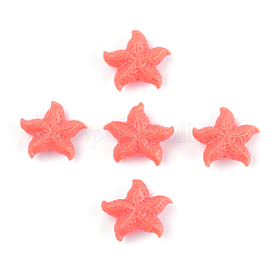 Синтетических коралловых бусин, окрашенные, морская звезда / морские звезды, помидор, 10x11x5 мм, отверстие : 1.2 мм