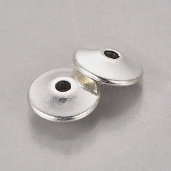 Distanziatori di perline di lega stile tibetano, disco, argento antico, piombo & cadimo libero, 11.5x11.5x4.5mm, Foro: 1.5 mm