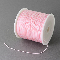 Hilo de nylon trenzada, Cordón de anudar chino cordón de abalorios para hacer joyas de abalorios, rosa, 0.5mm, aproximamente 150 yardas / rodillo