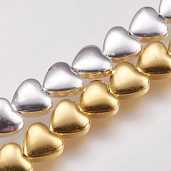 Chapelets de perles en hématite synthétique sans magnétiques, cœur, couleur mixte, 6x6~6.5x2.5~3mm, Trou: 1mm, Environ 70~72 pcs/chapelet, 15.5 pouce ~ 15.8 pouces
