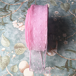 Nastro di seersucker, per papillon, cucire gli accessori per fermagli per capelli, perla rosa, 2 pollice (50 mm), circa 27.34 iarde (25 m)/borsa