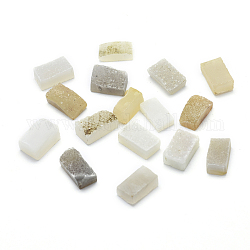 Cabujones de cristal de cuarzo druzy natural, Rectángulo, 15~16x8~11x4~11mm