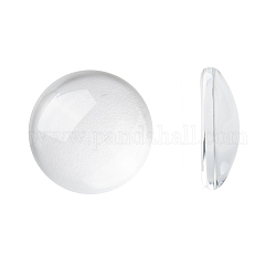 Transparente Glas Cabochons, halbrund / Dome, Transparent, 14.5~15x4 mm