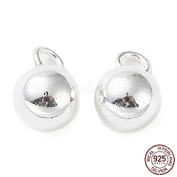 925 Sterling Silber Anhänger, glocke charme, Silber, 8x5 mm, Bohrung: 1.6 mm