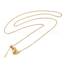 304 collana a catena in acciaio inossidabile per donna, per realizzare collane con perline, oro, 19.09 pollice (48.5 cm)