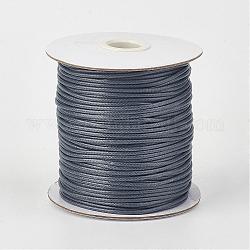 Экологически чистый корейский вощеный шнур из полиэстера, шифер серый, 1.5 мм, около 169.51~174.98 ярда (155~160 м) / рулон